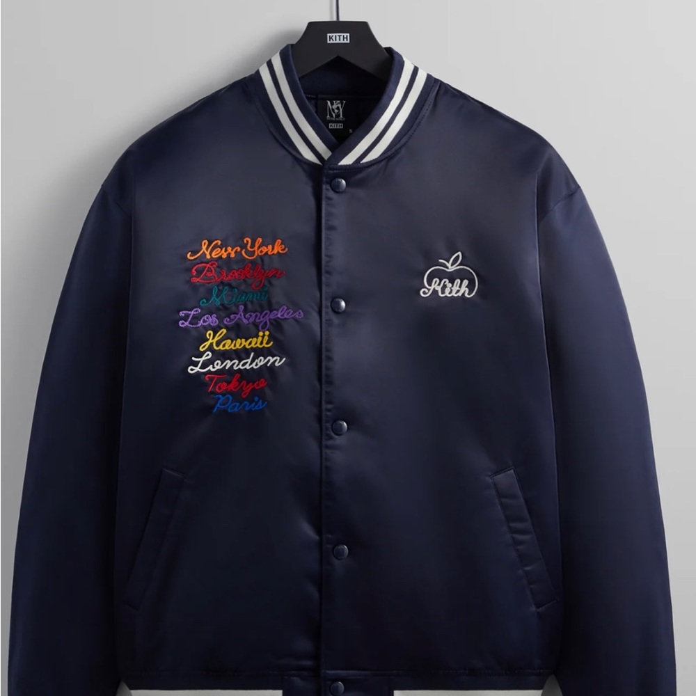 KITH NEW YORK TO THE WORLD™ SATIN BOMBER JACKET